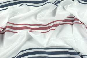 Tkanina na firany paski kolor szary i kremowy