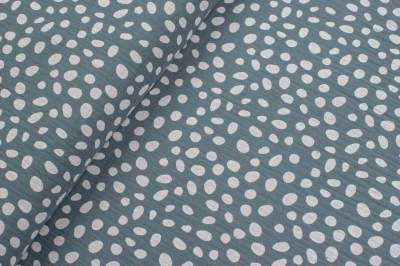 Tkanina muślin bawełniany groszki tło szare