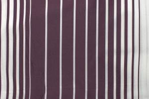 Tkanina dekoracyjna na zasłony wzór pasy kolor białe i bordowe