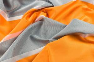 Tkanina na firany pasy kolor stare złoto