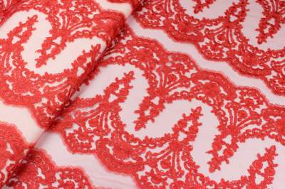 Koronka stabilna wzór kwiaty rubinowy