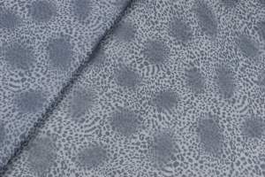 Tkanina szyfon wzór panterka odcienie szarości 