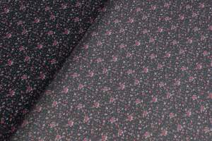 Szyfon wzór łączka kwiatowa różowy/niebieski