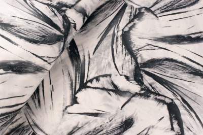 Tkanina typu aksamit wzór malowany odcienie szarości