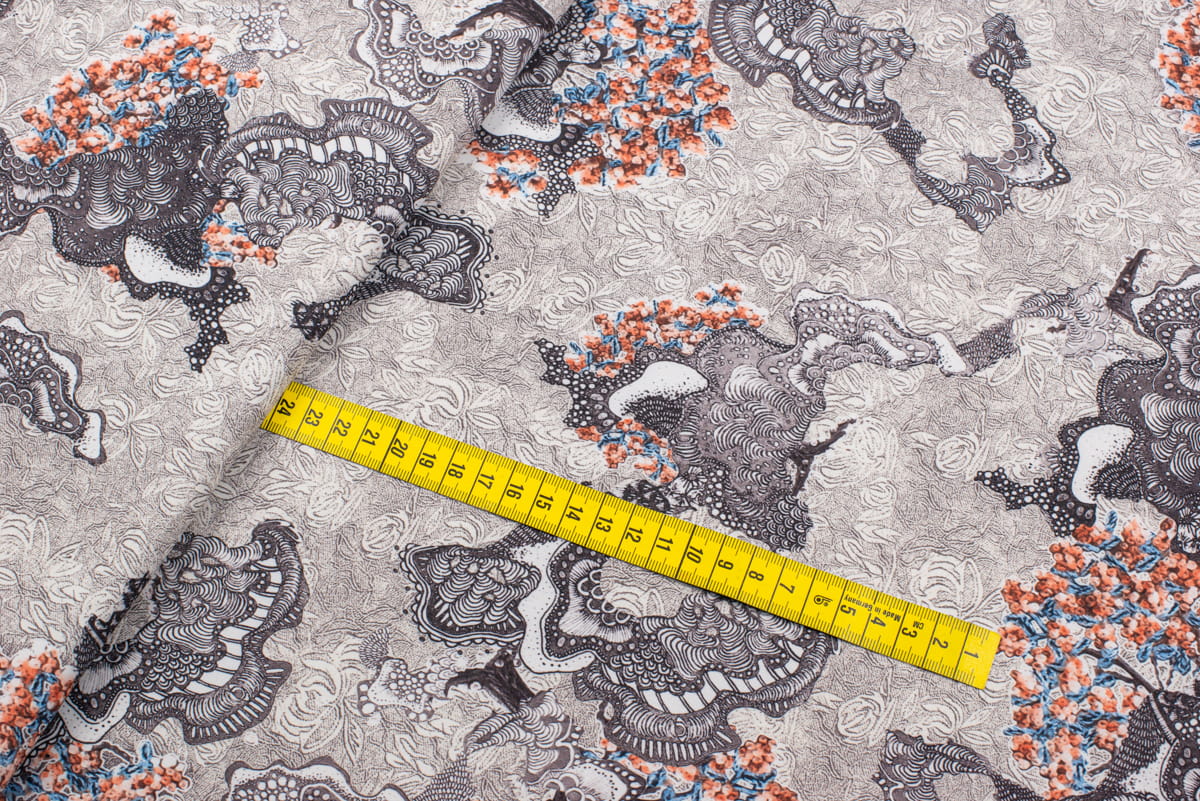 Tkanina Silki Wzór Orientalny