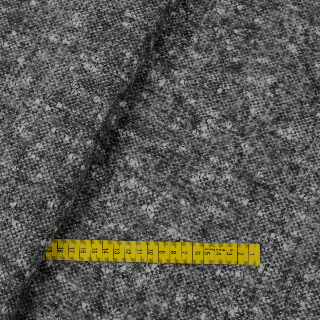 Tkanina płaszczowa wzór melanż szary