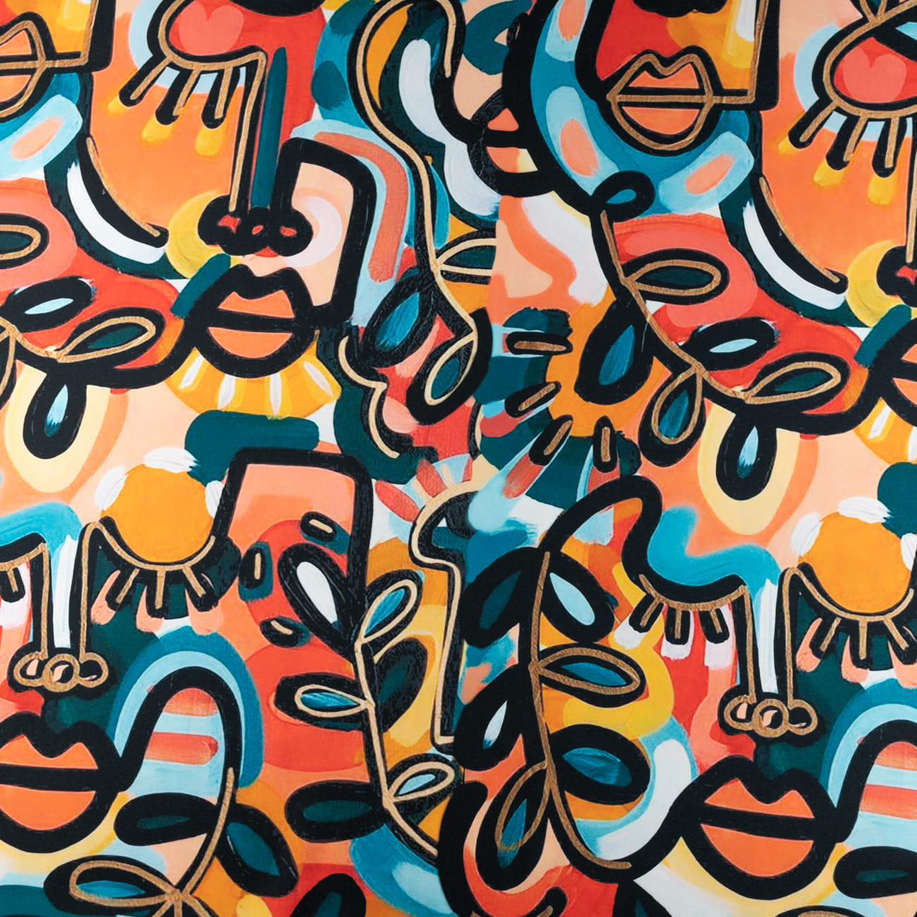 Tkanina wiskoza twill wzór Pablo Picasso