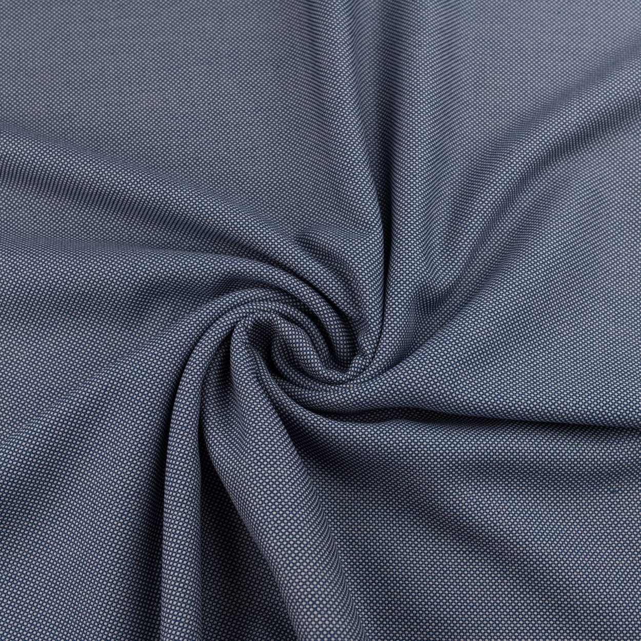 Tkanina kostiumowa wzór geometryczny granatowy