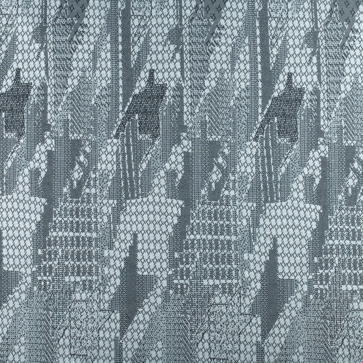 Dzianina swetrowa wzór geometryczny szary 150x160