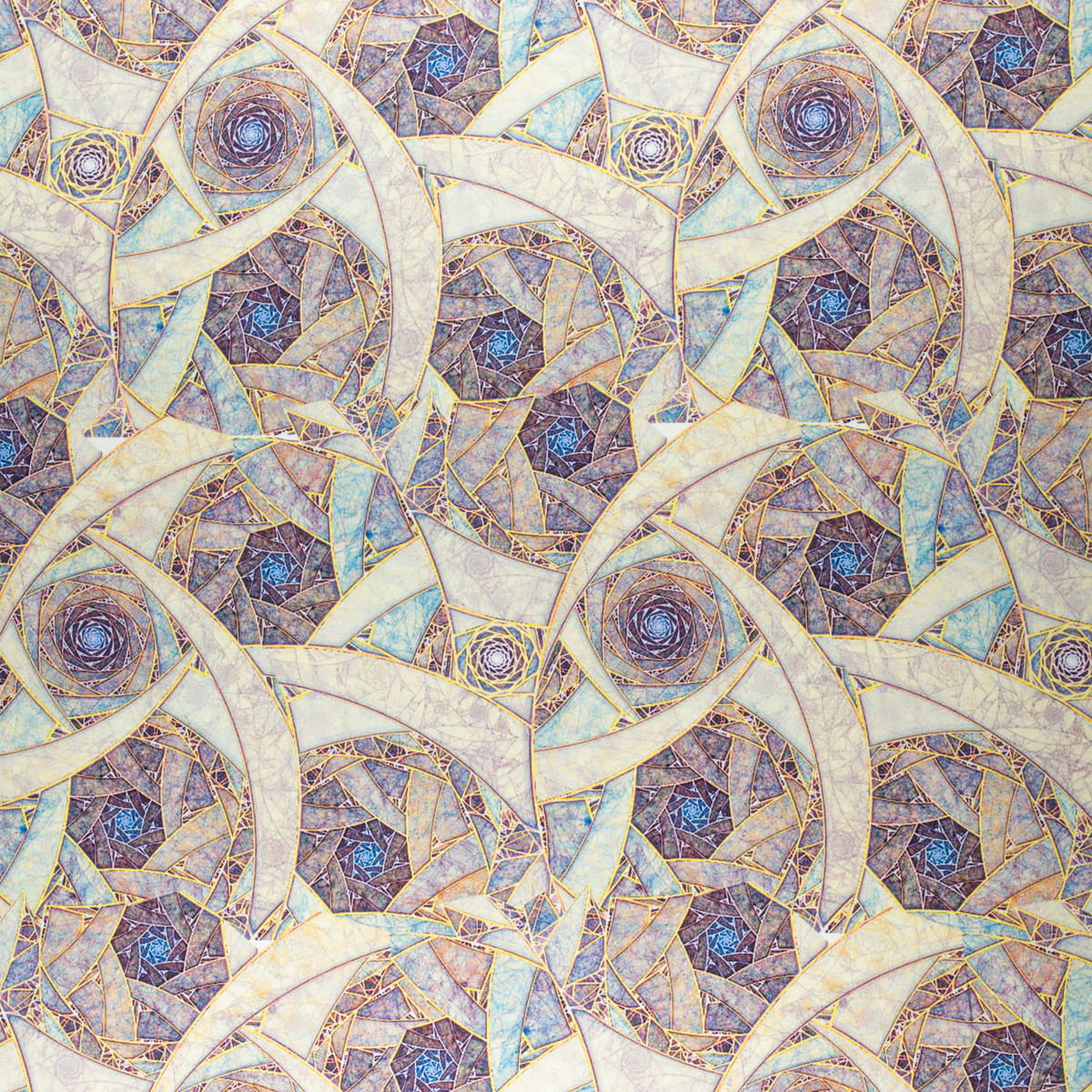 Tkanina wiskoza twill wzór abstrakcja odcienie fioletu