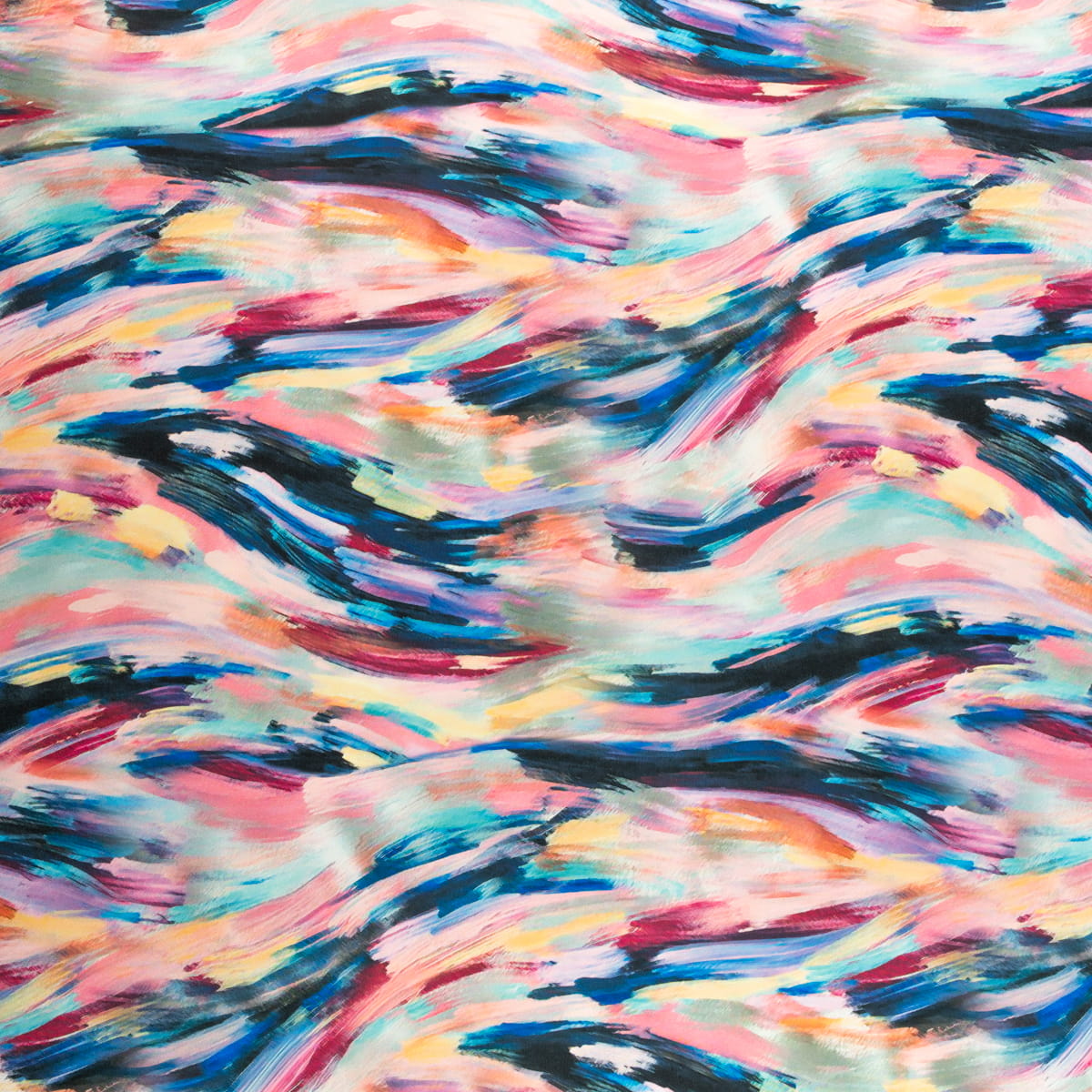 Tkanina wiskoza twill wzór malowany odcienie różu