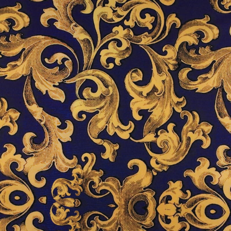 Tkanina wiskoza twill wzór ornamenty kolor fioletowy