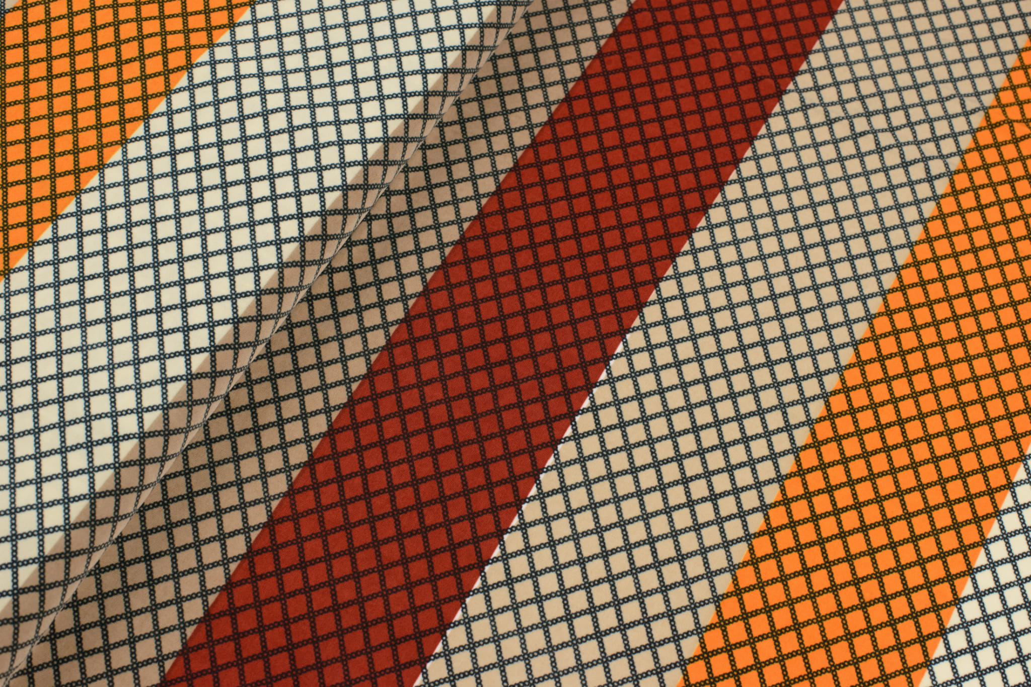 Dzianina jersey ity wzór geometryczny beżowy/żółty