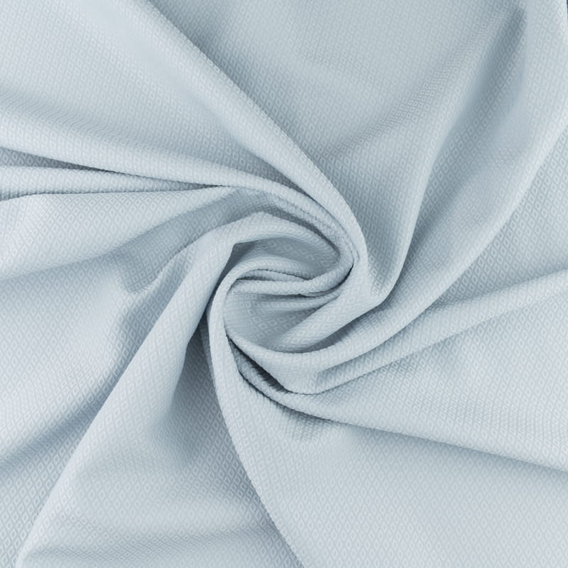 Tkanina żakard wzór małe romby kolor szarobłękitny