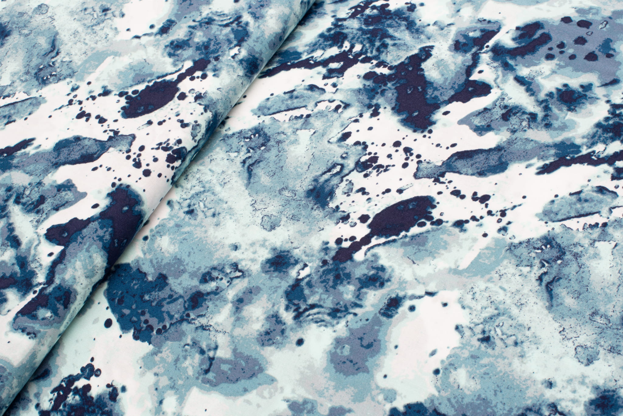 Tkanina wiskoza tie dye granatowy