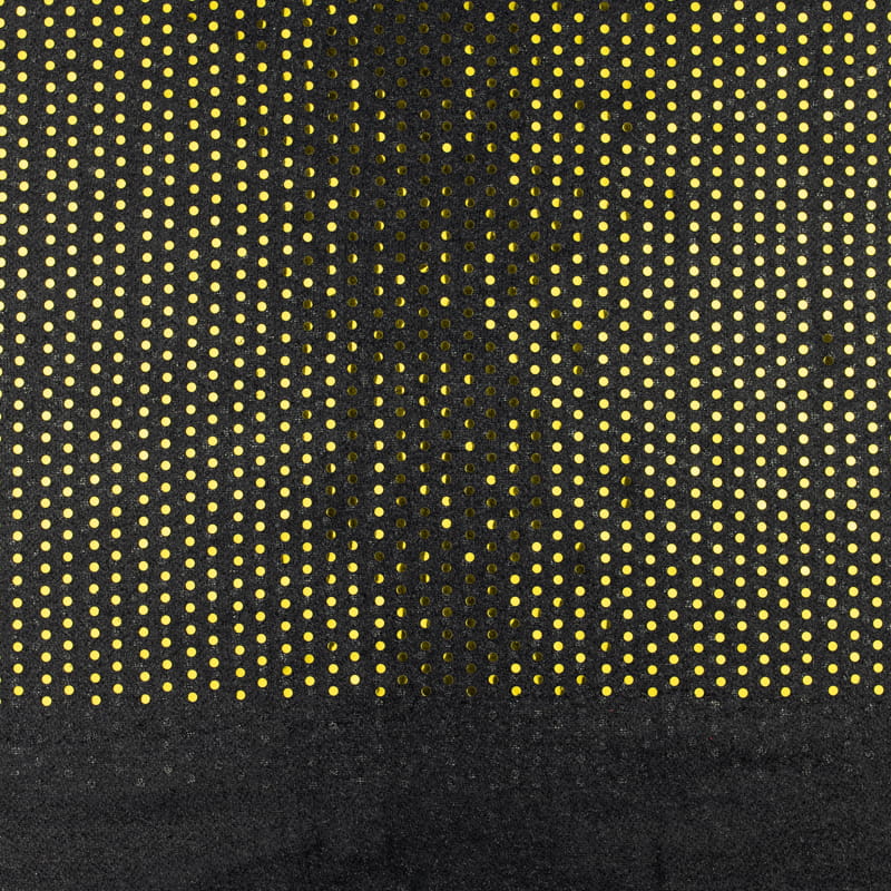 Dzianina na sukienki wzór złote kropki kolor czarny