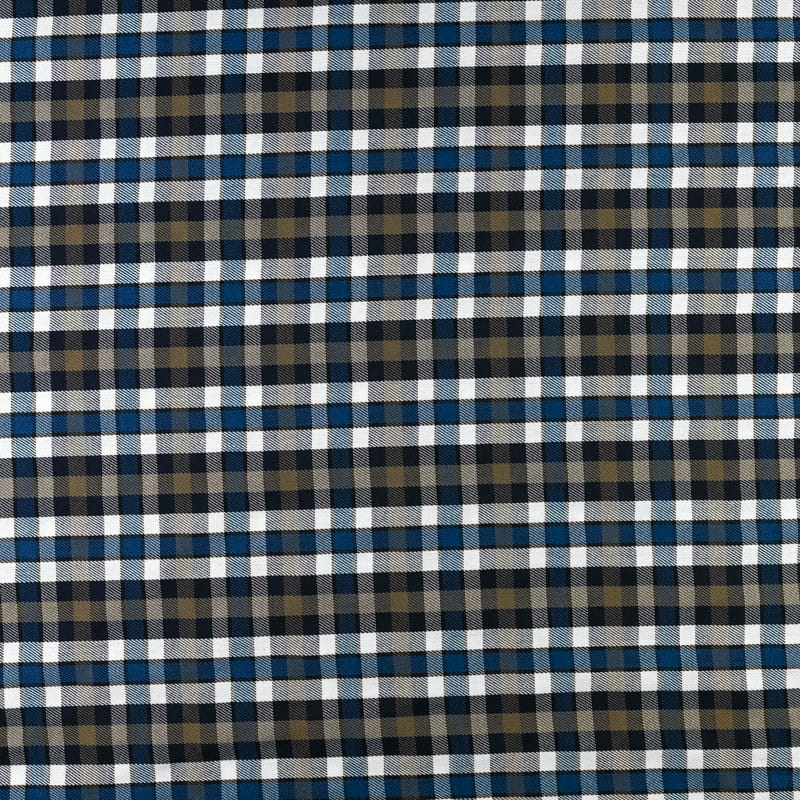 Tkanina krata kolor ciemny turkusowo beżowy