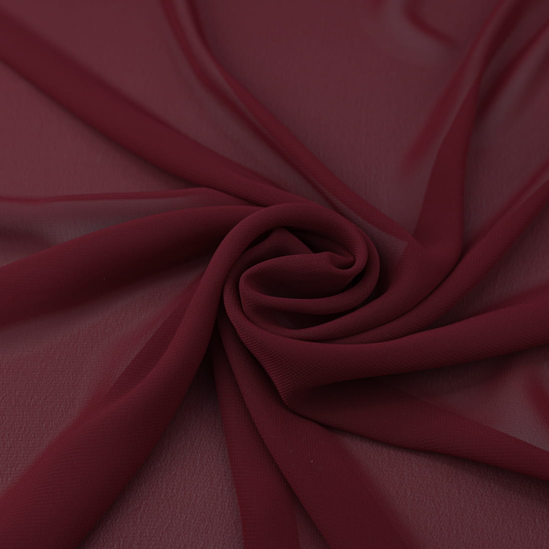 Tkanina Szyfon materiał kolor ciemny malinowy