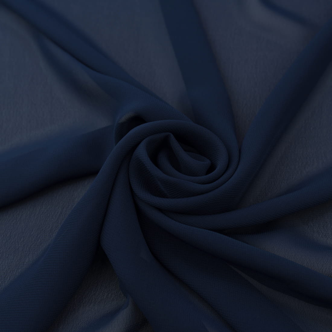 Tkanina Szyfon materiał kolor granatowy