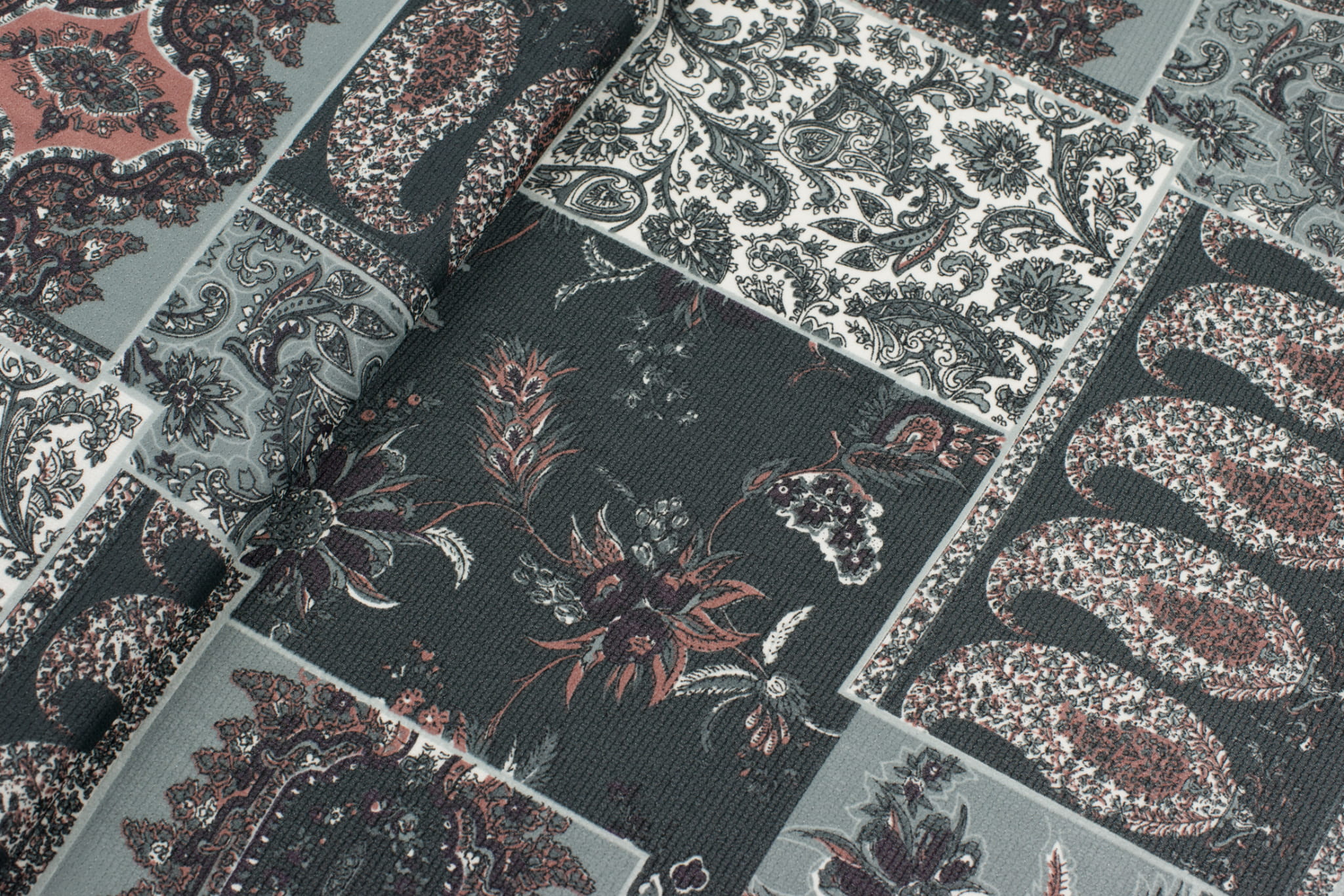 Szyfon żorżeta Mona Lisa Collection wzór orientalny, grafit