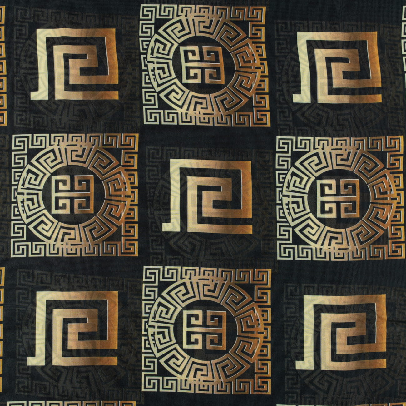 Tkanina szyfon wzór włoski czarny