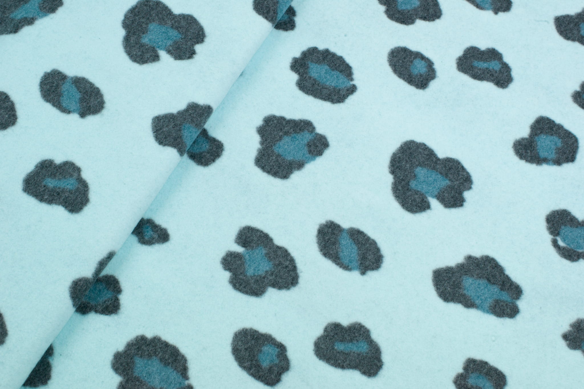 Polar wzór lampart turkusowy
