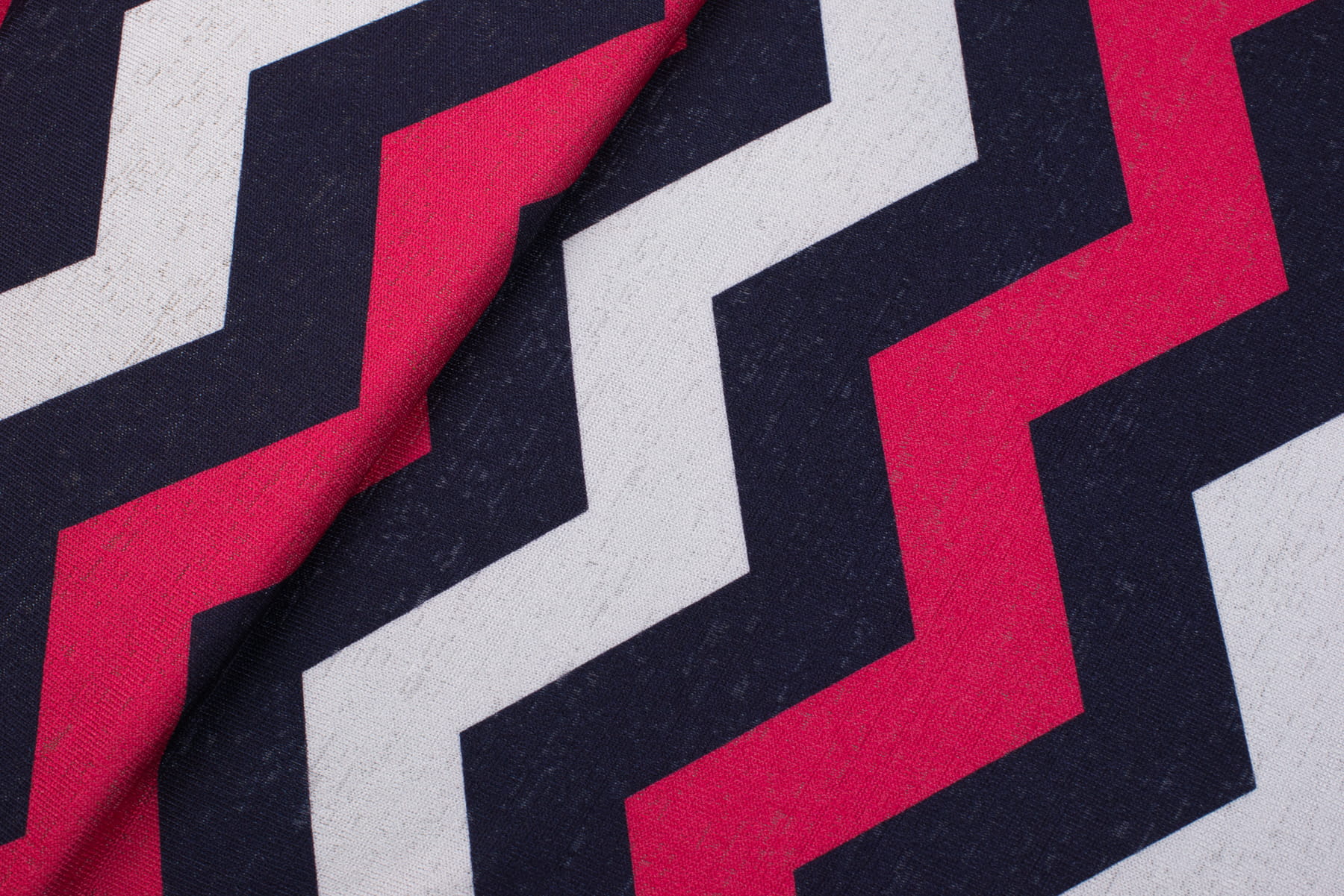 Dzianina swetrowa angora wzór zygzak czarny / koralowy