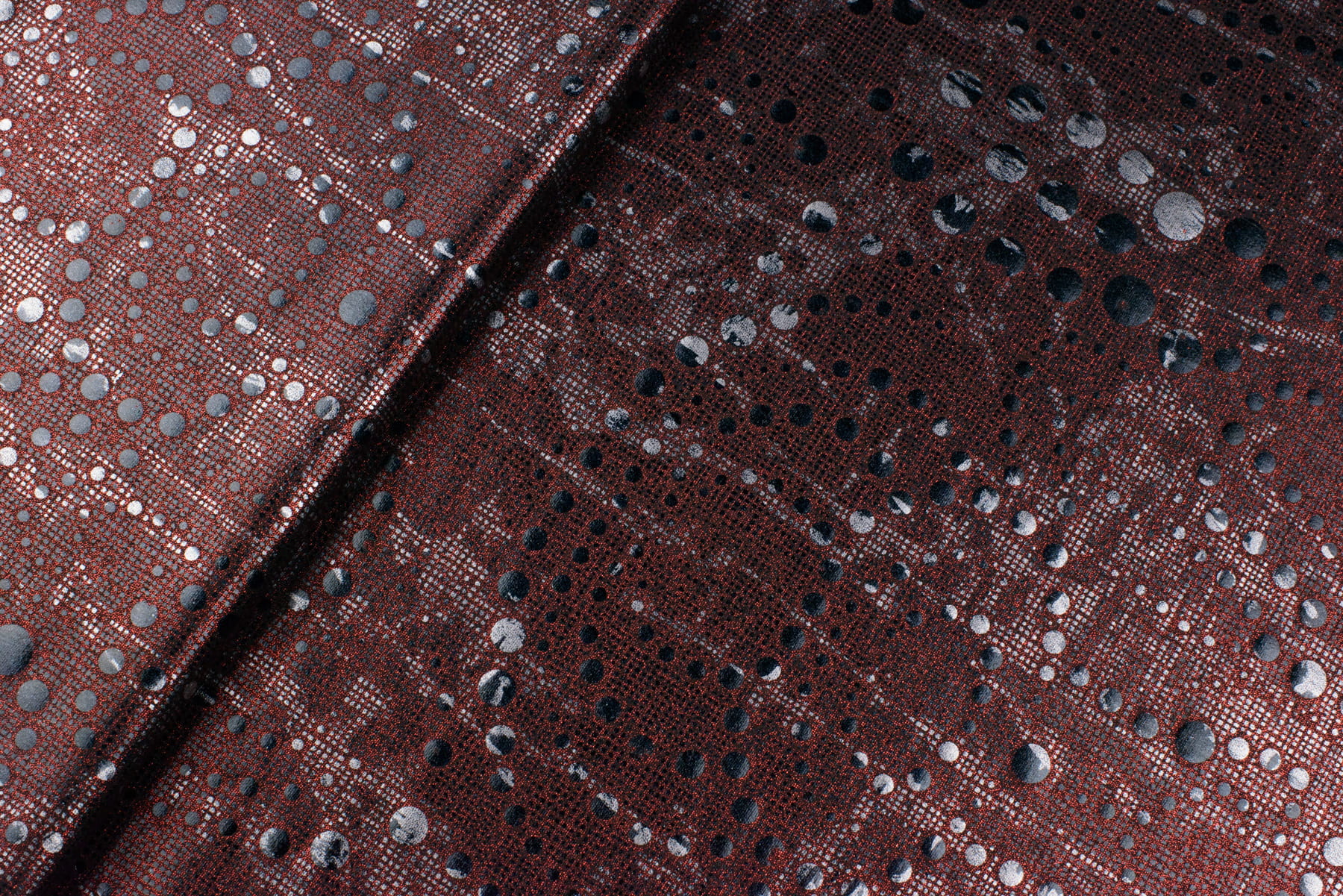 Dzianina jersey ity wzór groszki kolor czarny