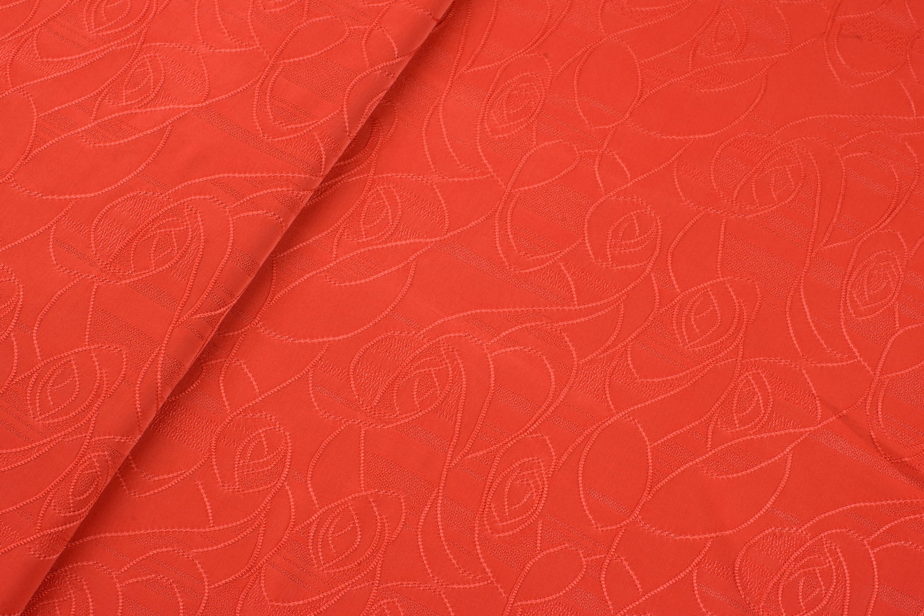 Dzianina jersey ity wzór kwiaty kolor truskawkowy