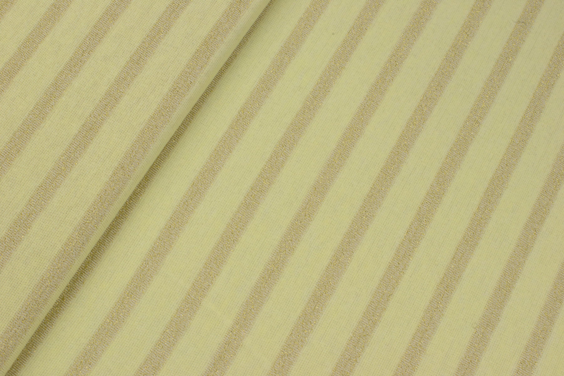 Dzianina swetrowa paski lureks kolor słomkowy