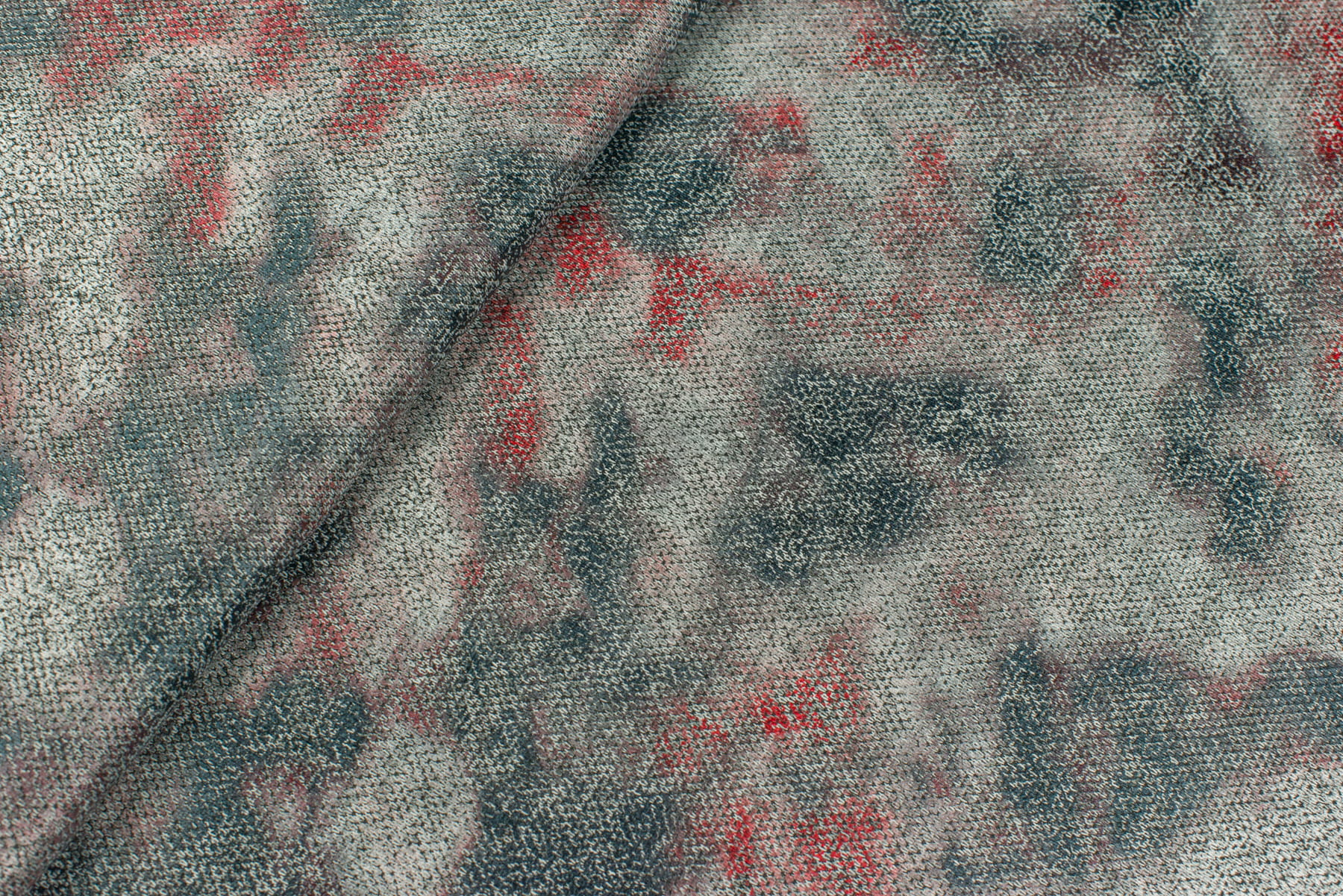 Dzianina swetrowa wzór drukowany czerwony/ czarny