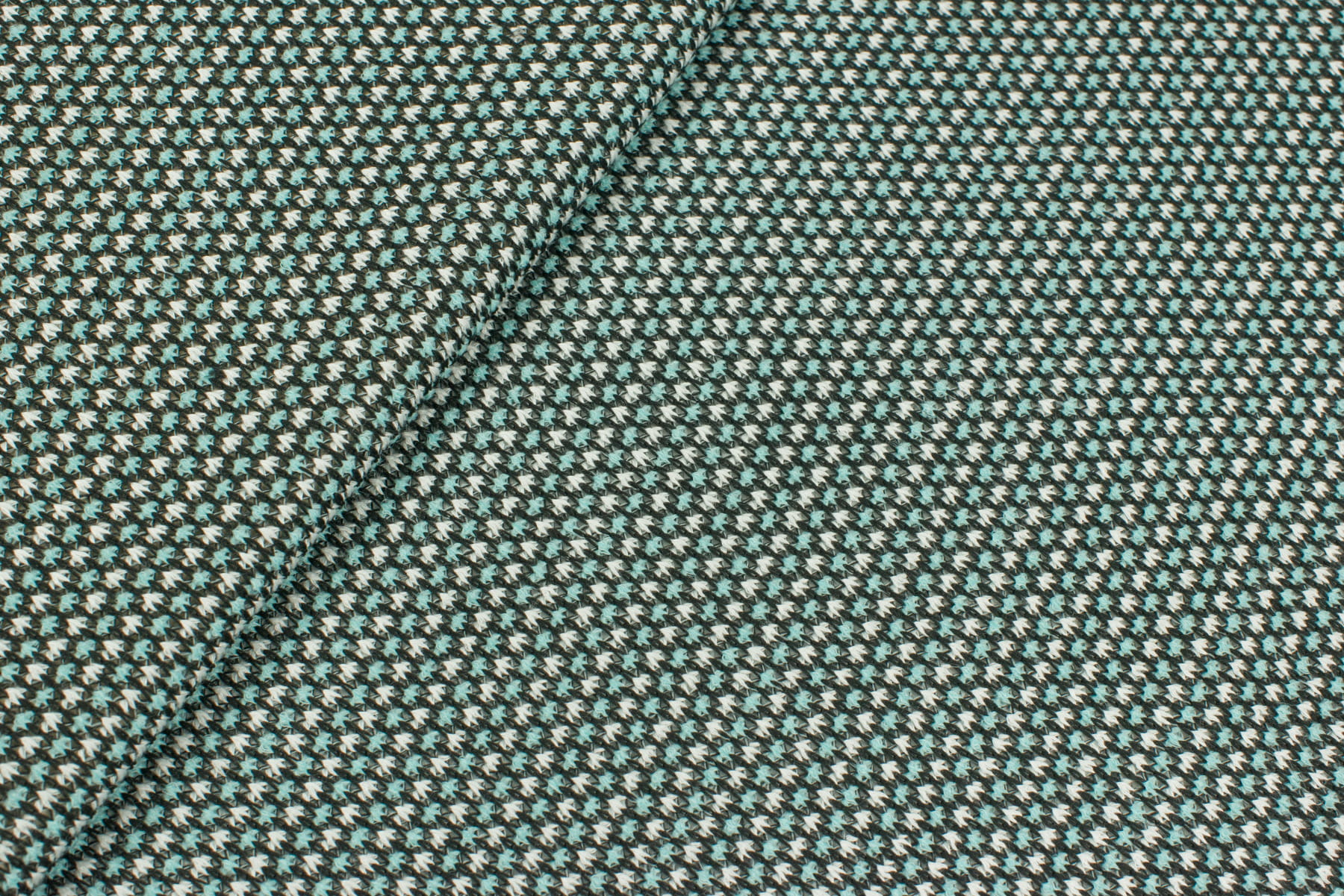 Dzianina swetrowa kolor czarny / miętowy / biały