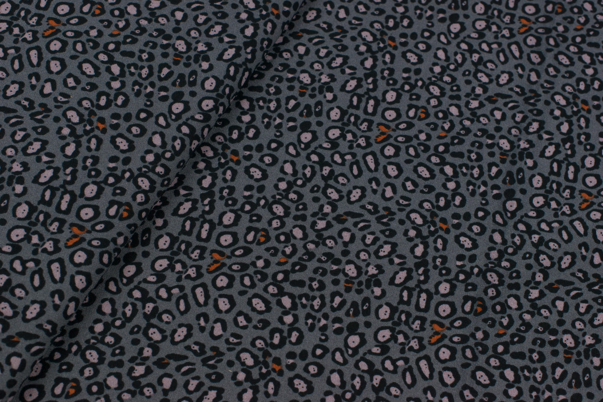 Tkanina milano krepa wzór panterka kolor ciemnoszary
