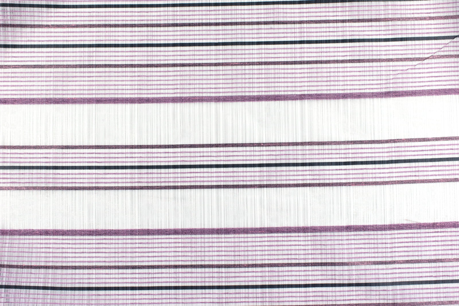Tkanina na firany paski kolor kremowy i fioletowy
